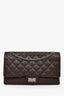 Pre-loved Chanel™ Brown Caviar Leather 2.55 226 Jumbo Double Flap Bag