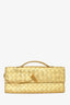 Bottega Veneta Gold Intrecciato Leather Andiamo Clutch
