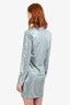 Bottega Veneta 2019 Runway Light Blue Mirror Long Sleeve Button Down Shirt Size 36