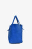 Bottega Veneta Blue Intrecciato Leather 'Cesta' Shoulder Bag