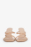 Stuart Weitzman Beige Patent Strapeze 85 Sandal Size 9.5