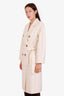 Max Mara White Wool Cashmere Blend 101801 Icon Coat Size 0