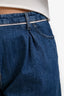 Miu Miu Blue Denim Logo Shorts Size 29