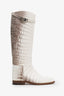 Hermès 2021 Matte Niloticus Crocodile Himalaya Jumping Riding Boots Size 37