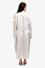 Jil Sander White/Blue Striped Shirt Dress Size 38