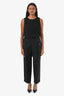 Sandro Black Wool Blend Pleated Trousers Size 38
