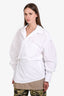 Alexander Wang White/Beige Long Sleeve Mini Wrap Dress Size 2