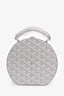 Goyard Silver Goyardine Coated Canvas Alto Hat Box Trunk Bag With Strap