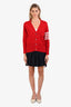 Thom Browne Black Wool Clock Embroidered Pleated Mini Skirt Size 38