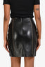 Alexander McQueen Black Lambskin Leather Mini Skirt Size 38