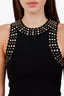 Sandro Black Jenn Scalloped Embellished Knit Mini Dress Size 36