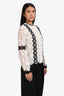 Alexis White/Black Lace Long Sleeve Top Size XS