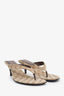 Gucci Beige GG Canvas Vittoria Thong Size 41.5
