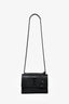Saint Laurent 2017 So Black Croc Embossed Medium 'Sunset' Shoulder Bag