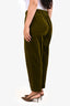 Sofie D'Hoore Green Corduroy Wide-Leg Zippered Pants Size 46