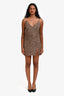 Reformation Cheetah Print Side Slit Mini Dress Size XS