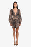 Zimmermann Leopard Print 'Allia' Cut Out Midi Dress Size XS