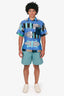 Louis Vuitton FW24 Blue Green Checkerboard Shorts Size XL Mens