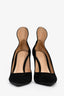 Gianvito Rossi Black Suede Pointed Toe Pumps Size 39.5