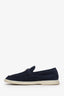 Loro Piana Navy Mocassins Summer Charms Walk Size 40