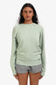 Tom Ford Light Green Cotton Blend Long Sleeve Crewneck Top Size 46