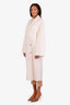 LouLou Studio Cream Wool Cashmere Double Breasted Borneo Coat Size Medium