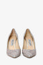 Escarpins Jimmy Choo roses/argentés scintillants, pointure 38,5