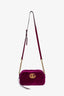 Gucci Purple Chevron Velvet Small GG Crossbody Bag