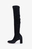 Christian Louboutin Black Suede 'Stretchadoxa Botta Alta' Tall Boots Size 37