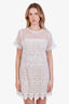 Elliatt White Mesh Mini Dress Size L