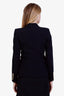 Balmain Black Gold Button Double Breasted Blazer Size 36