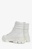 Jimmy Choo White Leather Lace-Up Boots Size 41.5
