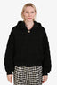 Pre-loved Chanel™ 2024 Black Cotton Eyelet Zip Up Hoodie Size 42
