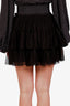 Red Valentino Black Tulle Sheet Skirt Size 44