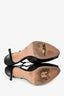 Christian Dior Black Patent T-Strap Peep-Toe Heels Size 41