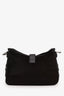 Saint Laurent Black Pony Hair Leather Buckle Shoulder Bag