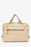 Chloe Cream Leather Top Handle Bag with Strap