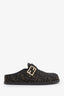 Fendi Brown Canvas Zucca Print Mules Size 37