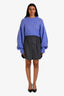 Max Mara Grey Wool Pleated Mini Skirt Size 4