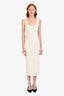 Reformation Cream Cotton Sleeveless Fitted Maxi Dress Estimated Size S