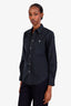 Polo Ralph Laurent Black Cotton Logo Button Up Shirt Size 4