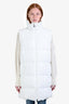Moncler White Quilted Oversized Down Puffer Vest Size 2