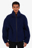 Givenchy Blue Wool Embroidered Fleece Jacket Size 50 Mens