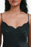 Ermanno Scervino Black Silk Lace Detail Mini Slip Dress Size 40