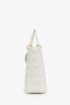 Christian Dior 2018 White Cannage Lambskin Large Lady Dior