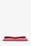 Prada Pink Leather Vitello Move Envelope Long Wallet