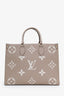 Louis Vuitton Cream Monogram Empreinte Leather OnTheGo GM Tote