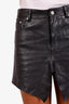 Balenciaga Black Leather Mini Skirt Size 38
