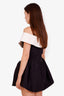 Shushu Tong Black/White Off the Shoulder Mini Dress Size 10 UK