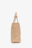 Pre-loved Chanel™ 2017 Beige Caviar Perforated CC Shopping Tote